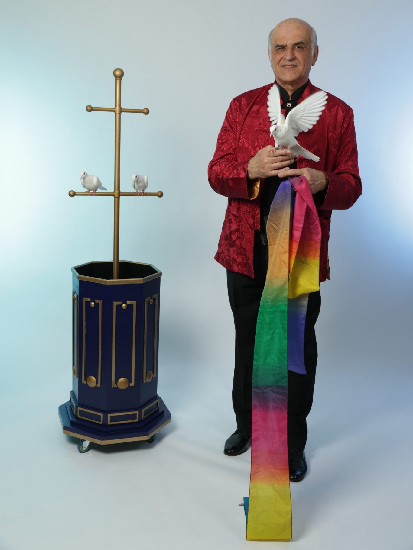 Tuch färbt sich von grün nach rot